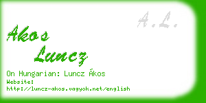 akos luncz business card