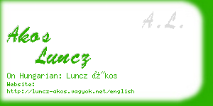 akos luncz business card